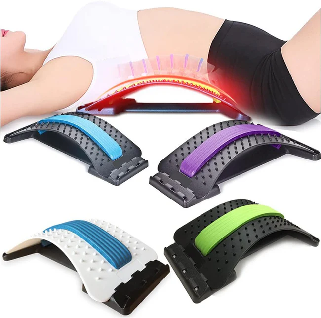 Magic Back Stretcher Lower Lumbar Massage Support Spine Pain Relief Back Massager - Image 3