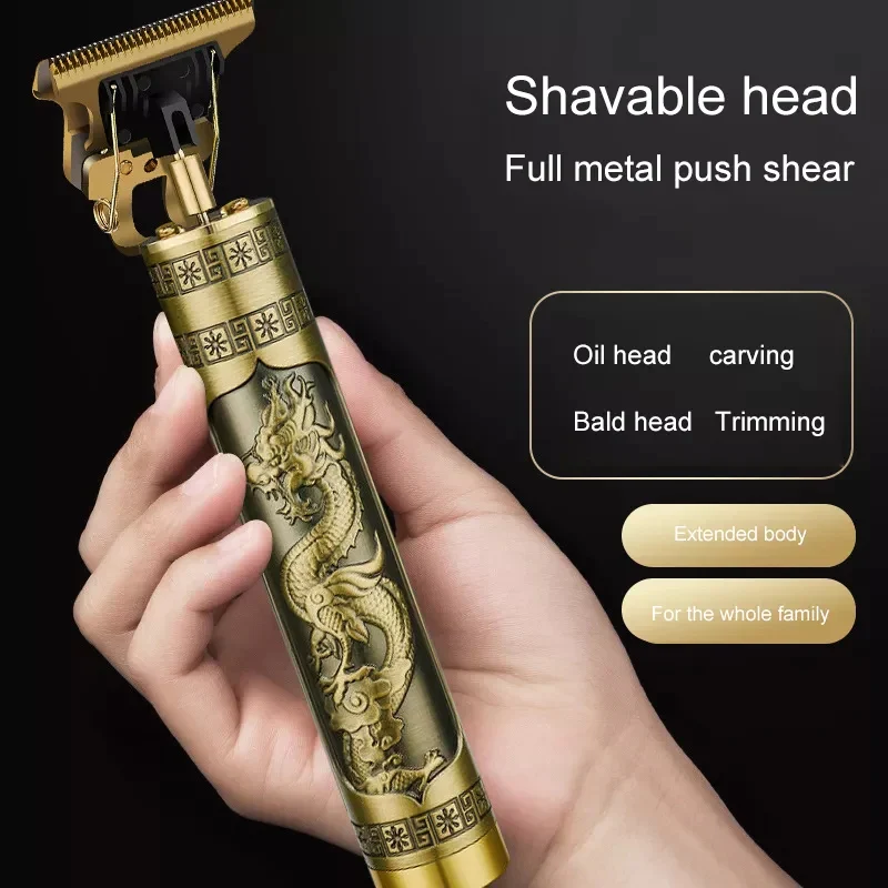 Vintage T9 Rechargeable Hair Trimmer Shaving Machine Professional Hair Clipper Shaver Electric Hair Removal Cutting Machine for men Beard Trimmer - Image 4