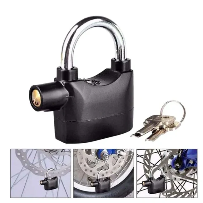 Alarm Lock Padlock Anti-Theft Security System Door Safety Lock (Black) - Image 3