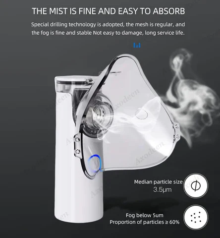 (free home delivery) Portable Nebulizer – Nebulizer Machine for Adults and Kids, Mesh Nebulizer for Breathing Problems, Handheld Nebulizer - Image 5