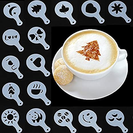 Pack Of 32 Pcs Coffee Stencil Template Set - Image 3