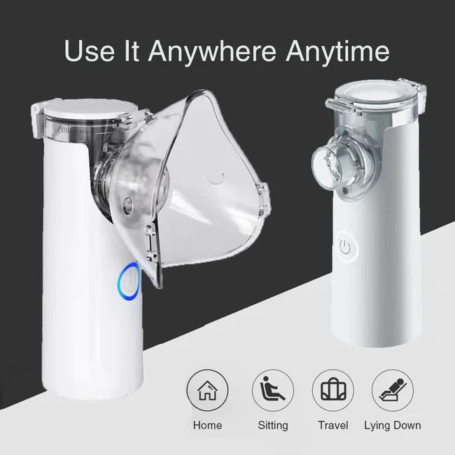(free home delivery) Portable Nebulizer – Nebulizer Machine for Adults and Kids, Mesh Nebulizer for Breathing Problems, Handheld Nebulizer - Image 4