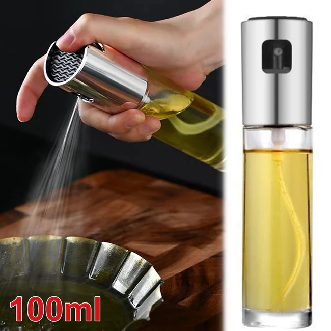 Stainless Steel Olive Oil Vinegar Sprayer Oil Spray Bottle Dispenser for Kitchen 100 ML - Image 3