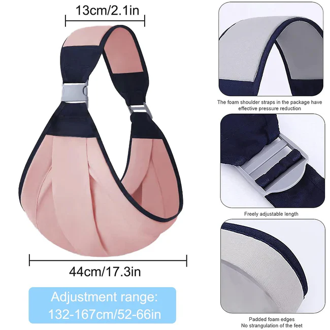 Baby Carrier Sling Wrap, Baby Carrier, Hands Free Baby Carrier, Adjustable 3D Baby Wrap Carrier - Image 3