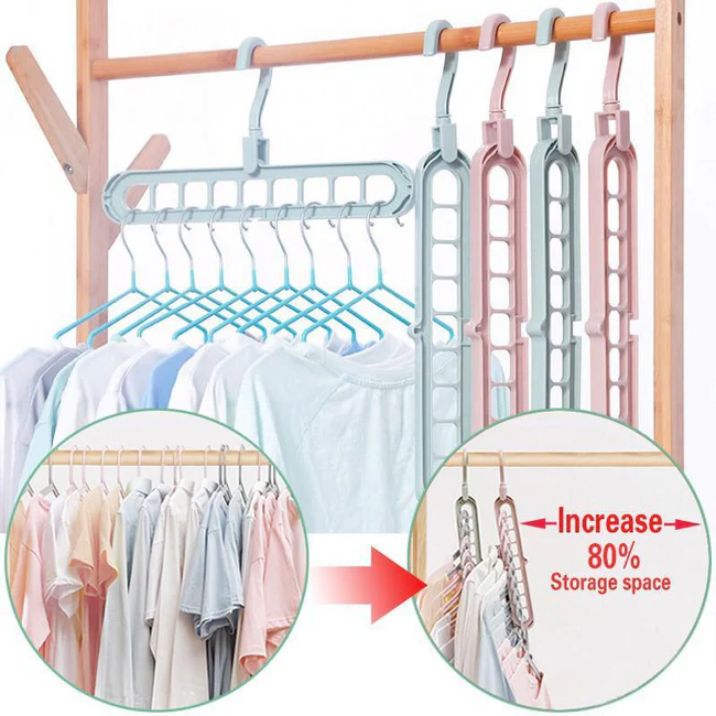 (Pack of 5) Adjustable Multipurpose Plastic Hangers - Image 3