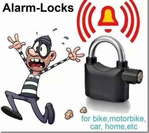 Alarm Lock Padlock Anti-Theft Security System Door Safety Lock (Black) - Image 4
