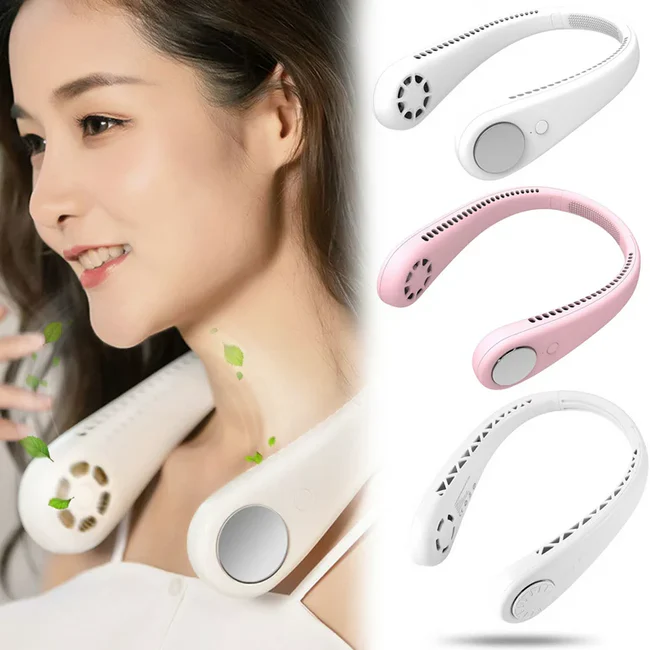 Rechargeable Portable Hanging Neck Fan - Image 4