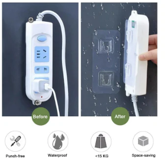 Double Sided Adhesive Wall Hooks – Transparent - Image 4