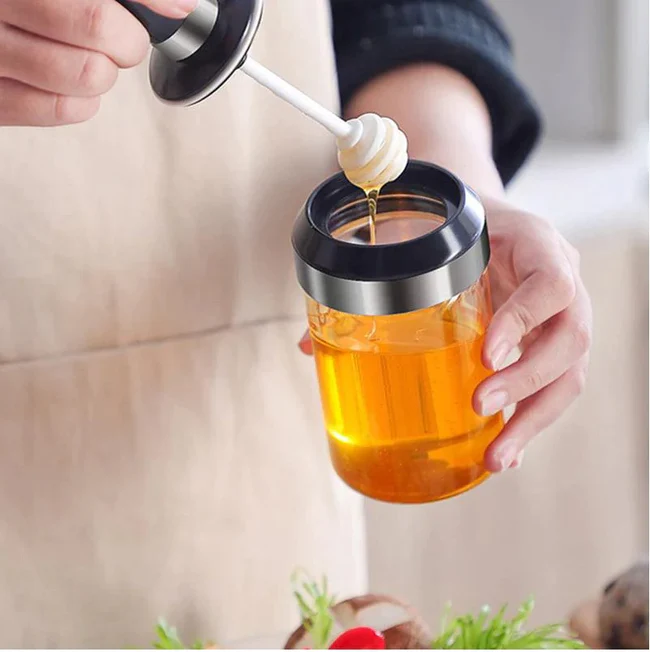 250ml Kitchen Condiment Jar With Oil Brush - Image 4