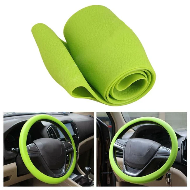 Soft Silicone Car Steering Wheel Cover Non-Slip Car Decoration Steering Wheel Cover - Image 3