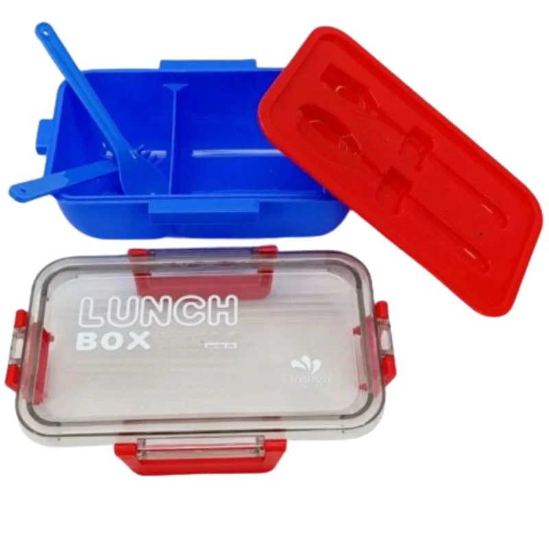 Kendy Lunch Box with Spoon & Fork | 2-Compartment Portable Tiffin Box for School & Office - Image 3