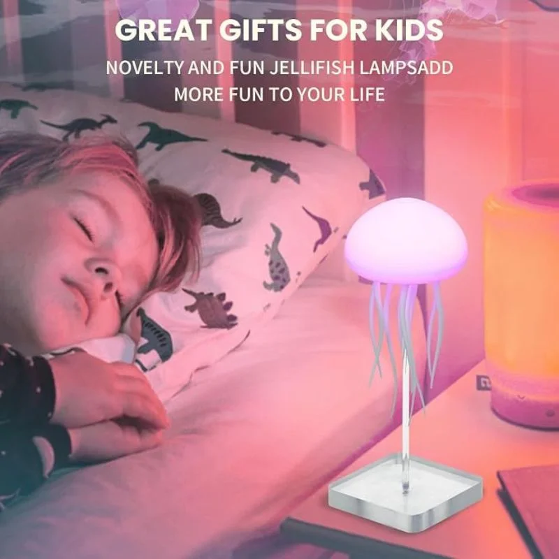 LED Jellyfish Lamp RGB Mood Light | Voice Control Fantasy Jellyfish Night Light | Decorative Bedroom & Living Room Lighting - Image 5