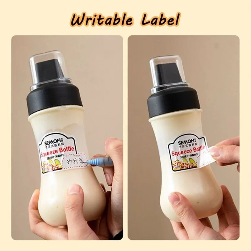 5 Hole Squeeze Sauce Bottle | Refillable Condiment Dispenser with Lid | Multipurpose Ketchup & Hot Sauce Bottle for Kitchen | Black Cap - Image 9