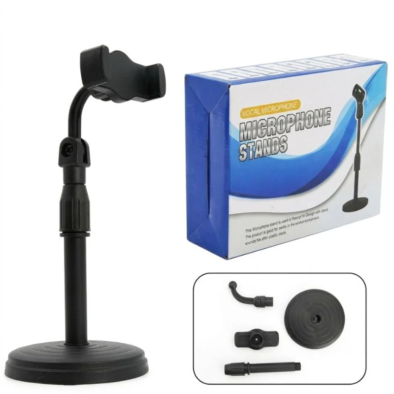 Adjustable Mobile Phone Stand with Flexible Gooseneck Arm | For Recording, Live Streaming & Video Calls | Stable Desk Mount Stand - Image 5