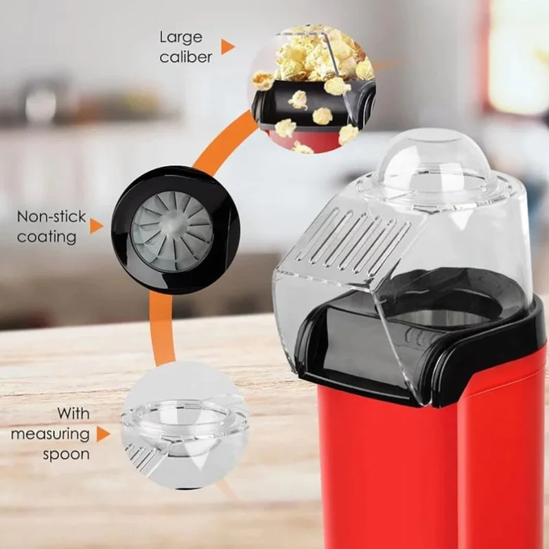 Oil Free Mini Popcorn Maker | Hot Air Popcorn Machine | Electric Popcorn Popper for Home & Kids | 1200W - Image 3