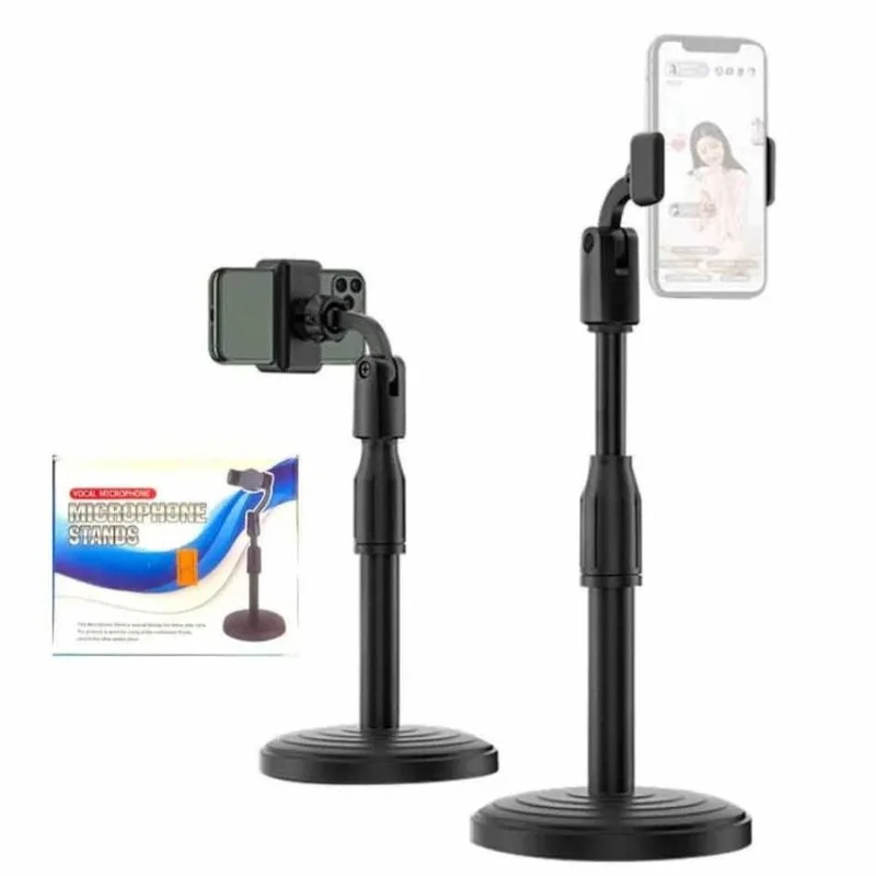 Adjustable Mobile Phone Stand with Flexible Gooseneck Arm | For Recording, Live Streaming & Video Calls | Stable Desk Mount Stand - Image 4