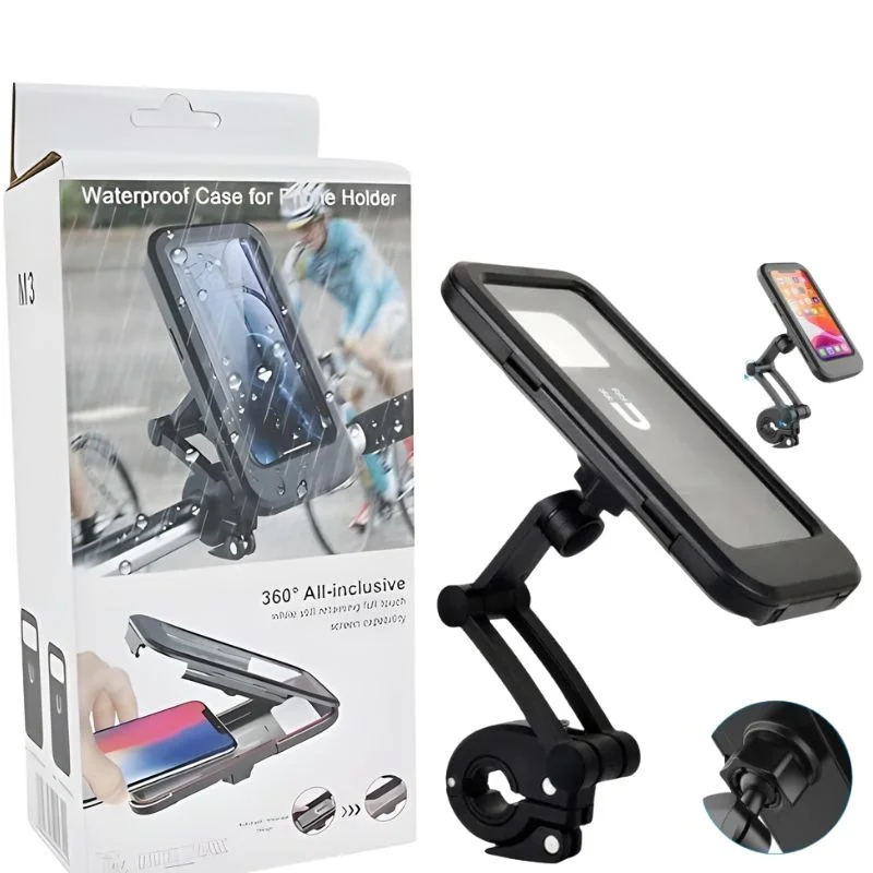 Waterproof Bike Phone Holder 360° Rotation | Handlebar Mobile Mount for Bicycle & Motorcycle - Image 5