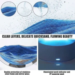 3D Moving Sand Art LED Lamp | Flowing Sandscape Painting Display | USB Decorative Table Lamp for Home & Office | Random Color