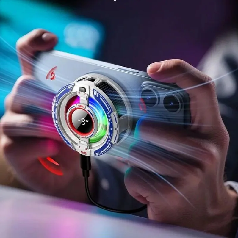 CX16 Magnetic Mobile Cooling Fan | Semiconductor Phone Cooler with RGB Lights | Fast Cooling Gaming Radiator for Android & iPhone - Image 8