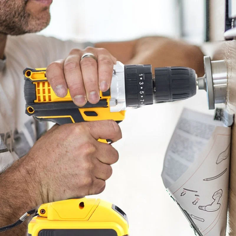 Cordless Drill Machine Kit with 2 Batteries & 26 Accessories | Portable Rechargeable Impact Drill Set - Image 6
