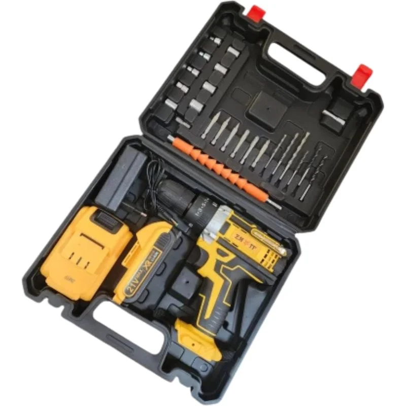 Cordless Drill Machine Kit with 2 Batteries & 26 Accessories | Portable Rechargeable Impact Drill Set - Image 8