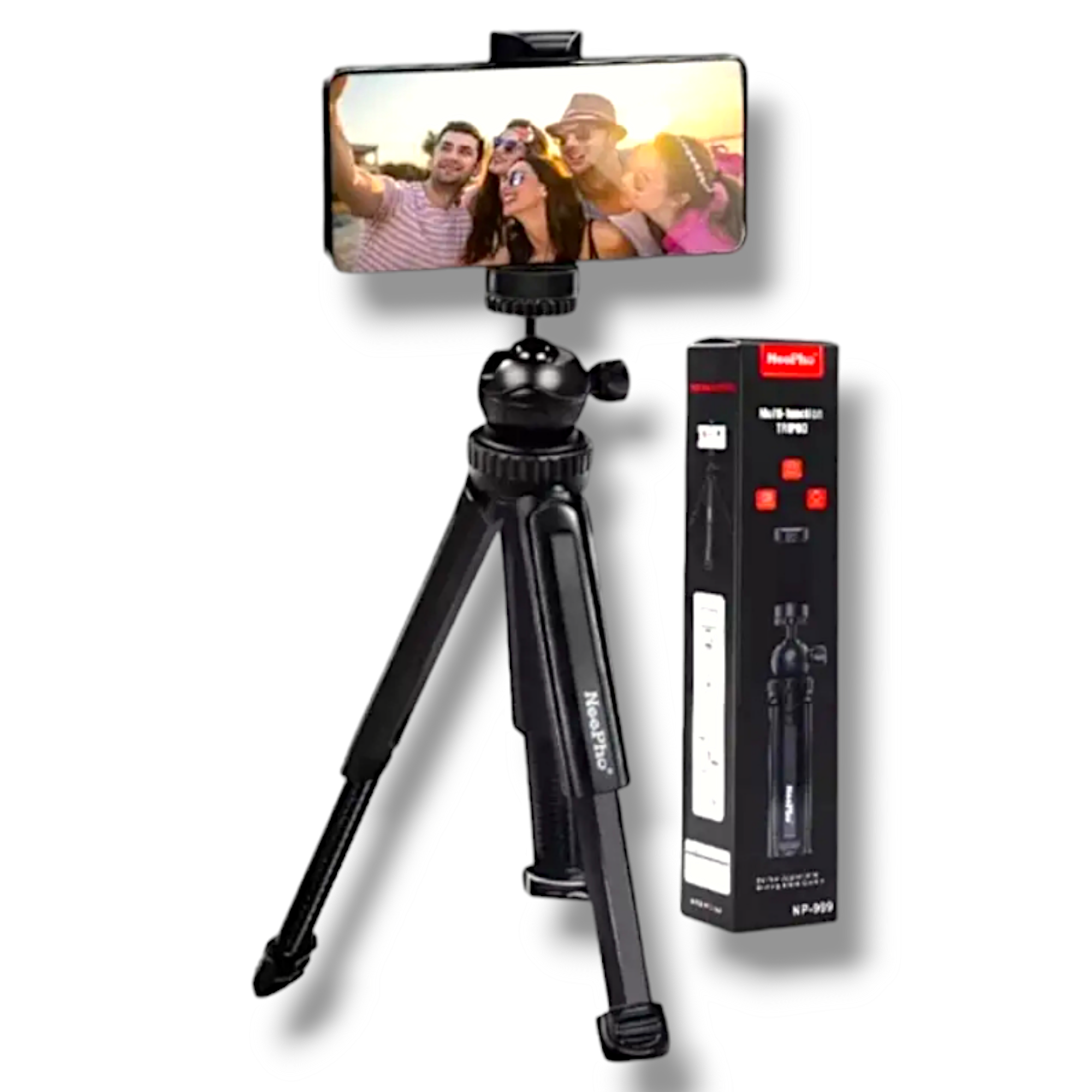 Nepho NP-999 2-in-1 Tripod & Extendable Selfie Stick | Adjustable Height, Universal Smartphone & Camera Mount | Portable Photography Stand - Image 4