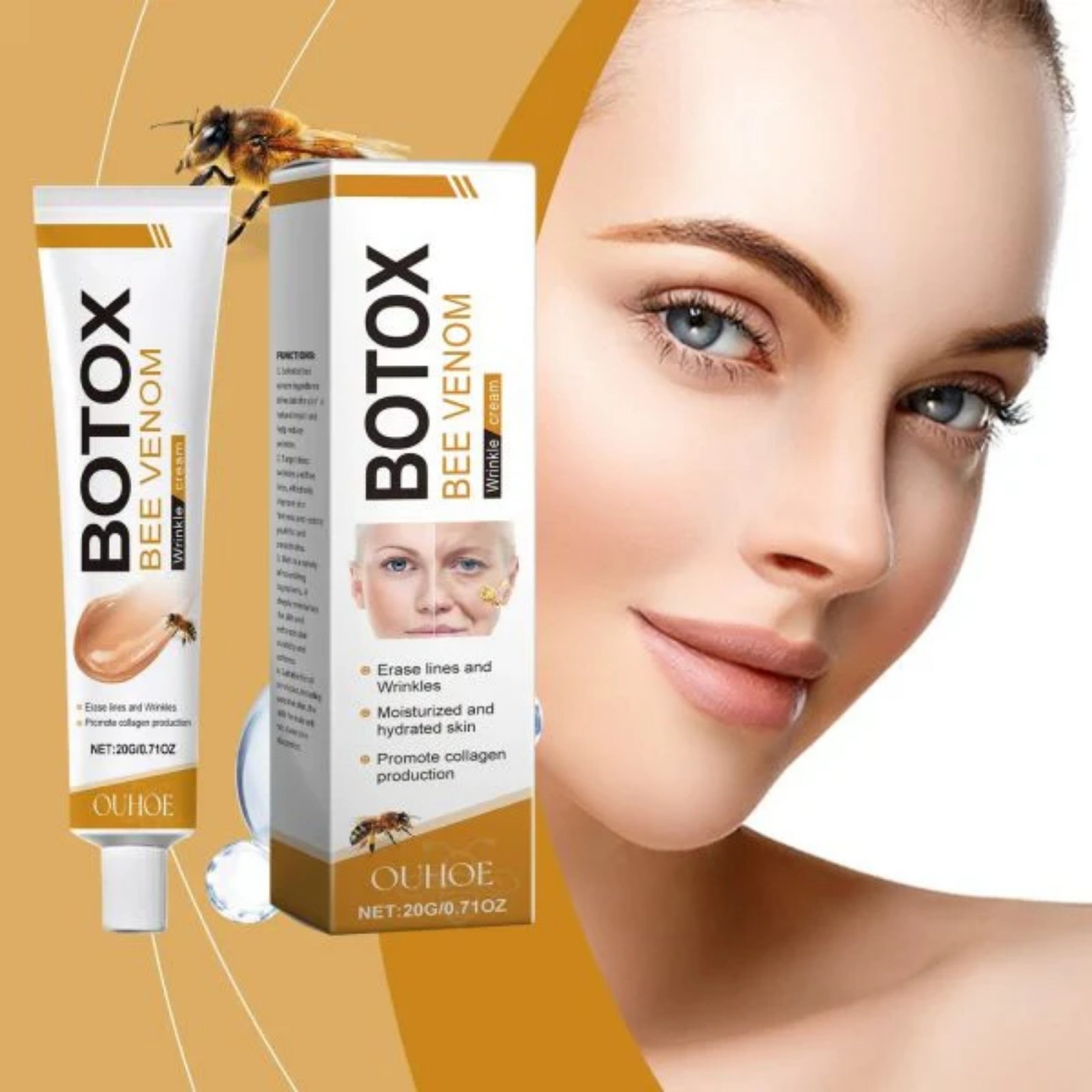 Botox Bee Venom Wrinkle Cream in Pakistan | Anti-Aging & Collagen Boosting Moisturizer - Image 4