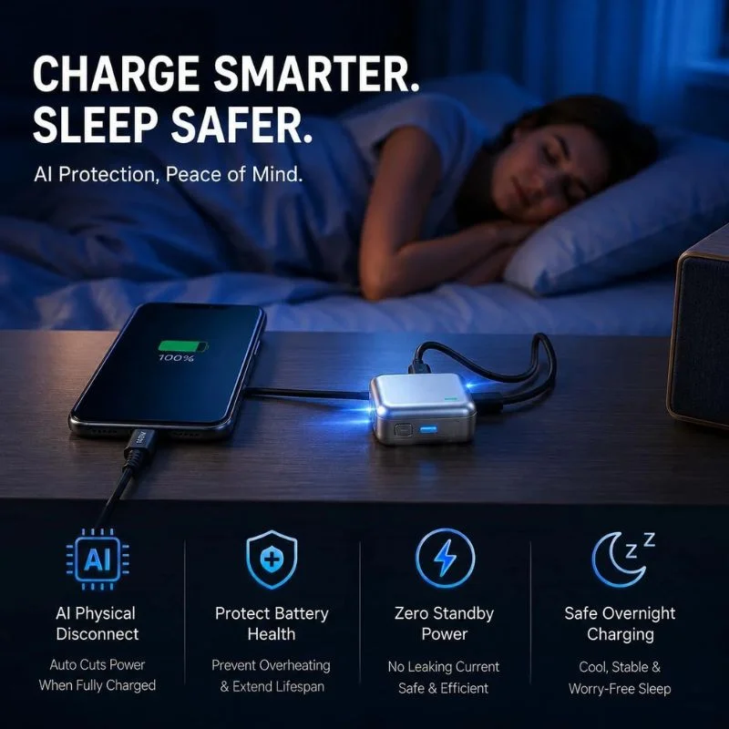 Automatic Charging Disconnector | Model LX-007 | Smart Auto Power Cut-Off Battery Protector | Type-C to Type-C Fast Charging Guardian - Image 3