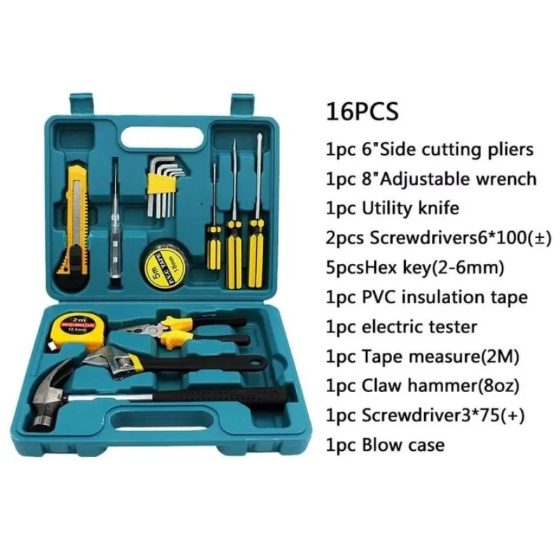 12-in-1 Home Tool Kit | Multi-Purpose Household Repair Tool Set | Hardware Toolkit with Durable Storage Box - Image 3