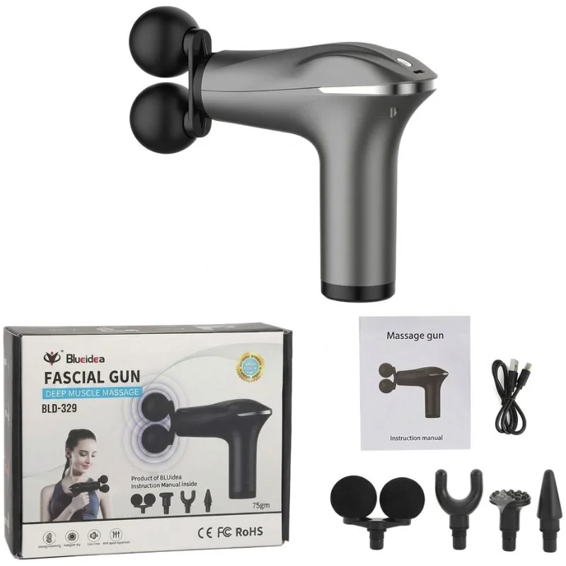 Fascial Tissue Massage Gun | Model BLD-329 | Rechargeable Massage Gun | LCD Display | 4 Massage Heads for Muscle Recovery & Pain Relief - Image 5